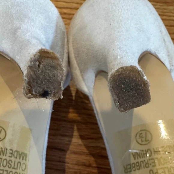 Chic Cream Ankle Strap Heels - Picture 9 of 15